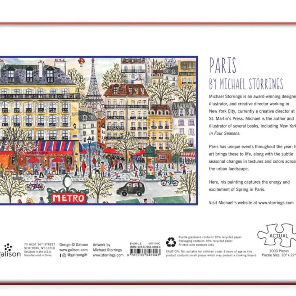 New Michael Storrings/Gallison Paris Puzzle - Picture 2 of 5